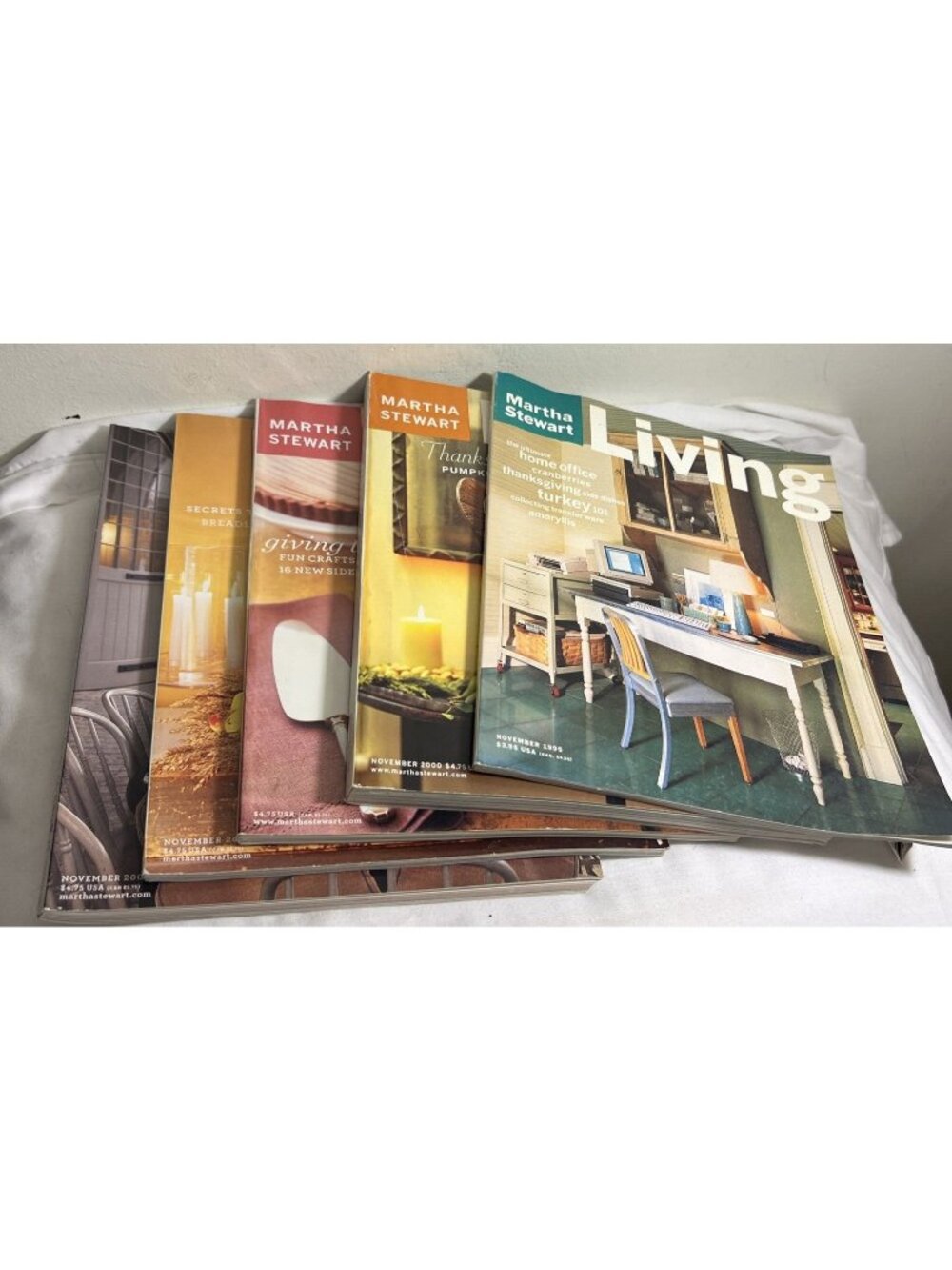 Martha Stewart Living 5 Magazine November Fall/Thanksgiving Lot 1995 - 2006